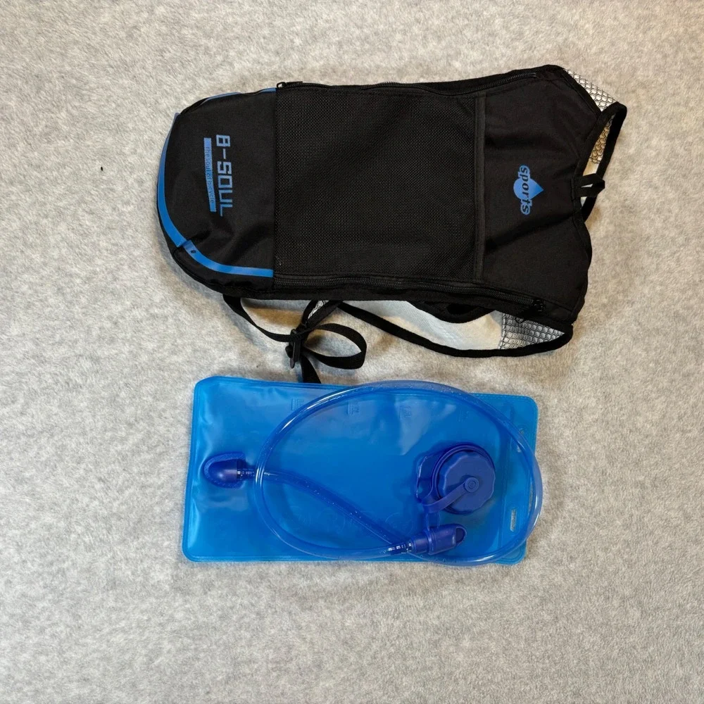 B-Soul Hydration Backpack Unisex OS Black Excellent Cycling Water‎ Bladder Pack